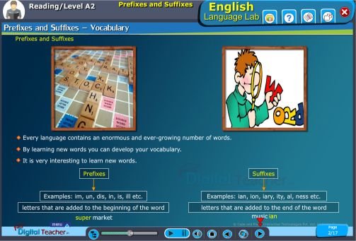 Reading level a2 prefixes and suffixes